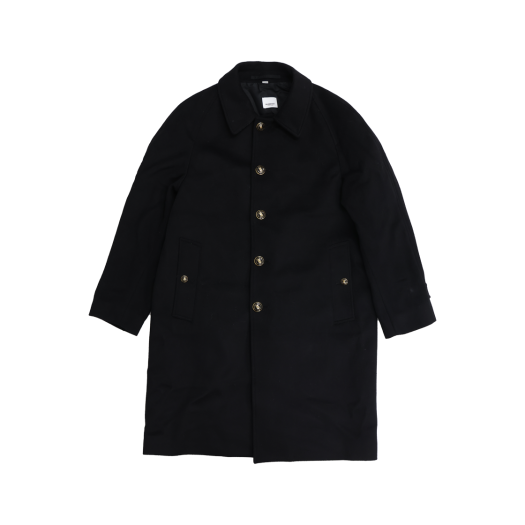 ITB9W3FCOS6H Burberry TB Coat in Black Cashmere