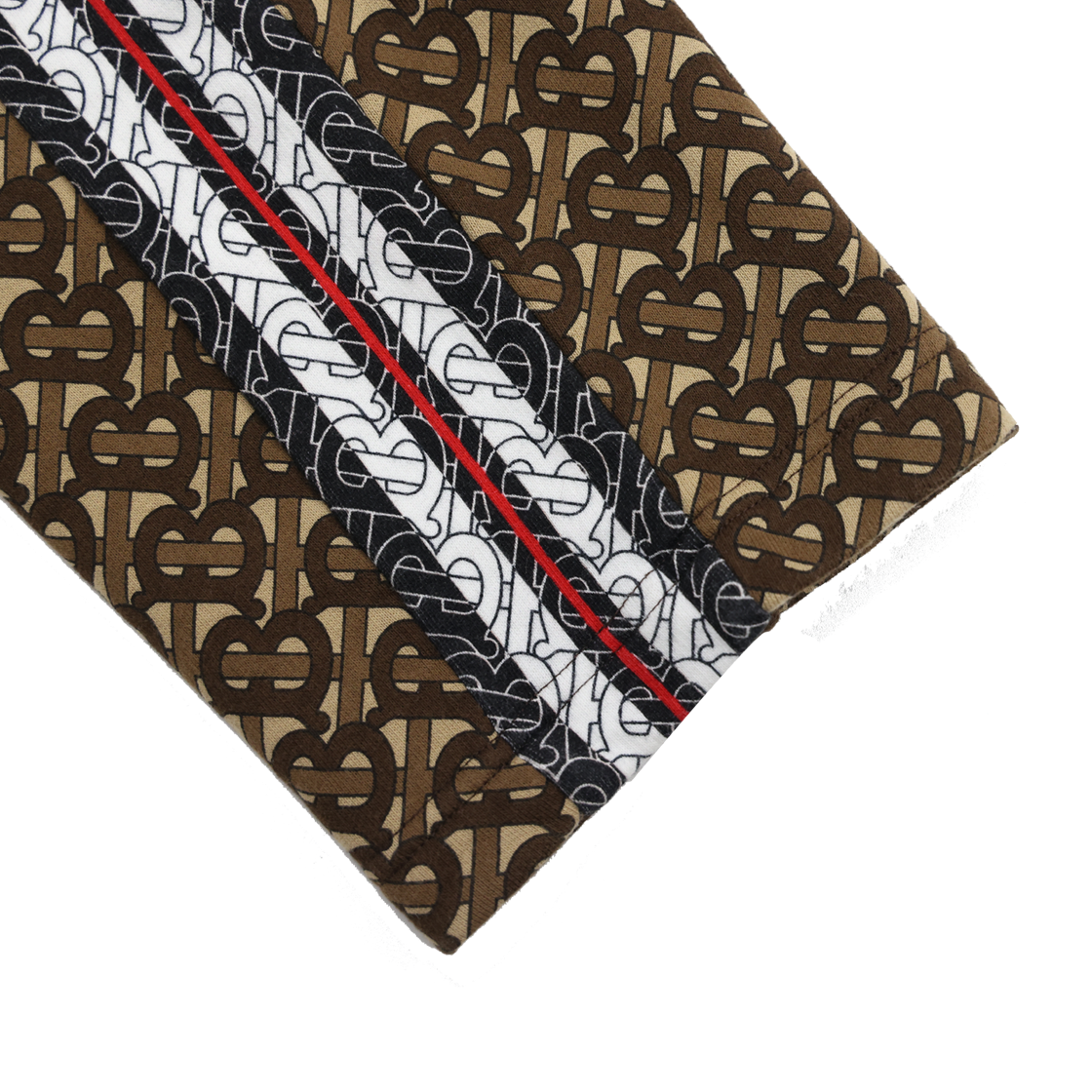 버버리 8018242 TB 모노그램 스트라이프 팬츠 면 브라운(Burberry TB Monogram Stripe Pants in Brown Cotton) - 3