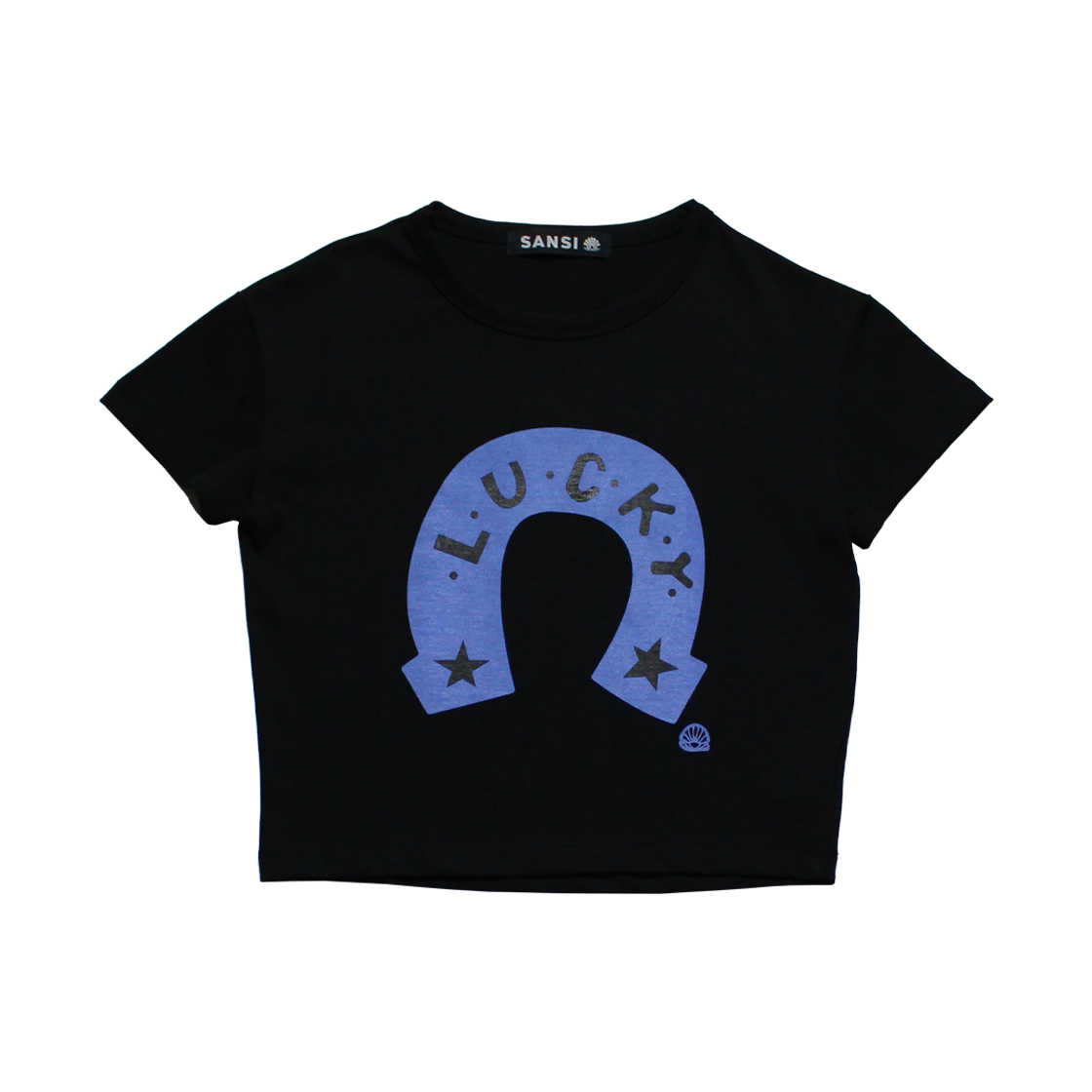 산시 홀스슈 티셔츠 스몰 블랙(SANSI Horseshoe T-Shirts S Black)