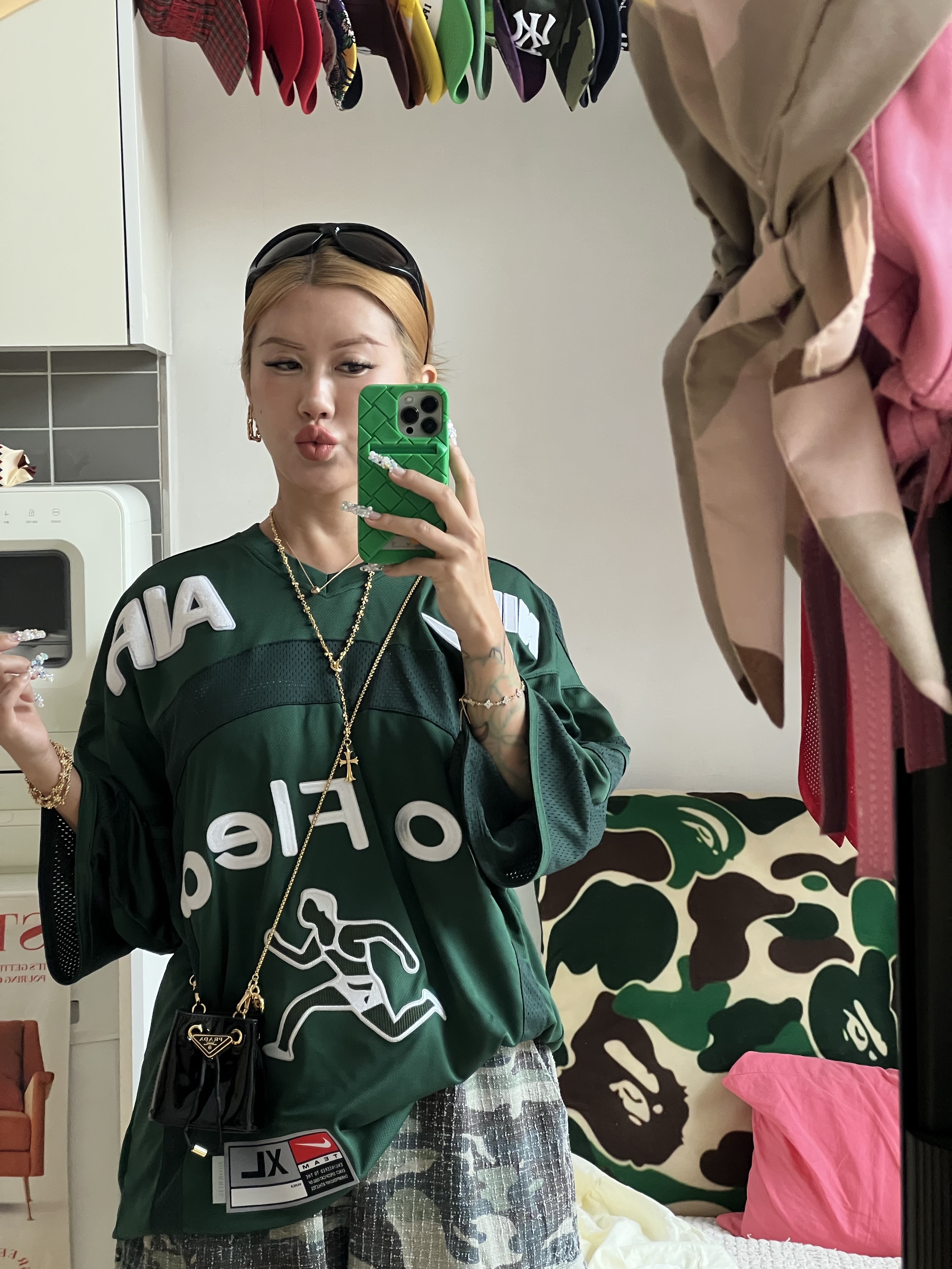 Nike x Cactus Plant Flea Market S/S Jersey Green - Asia 착용 스타일 - 8