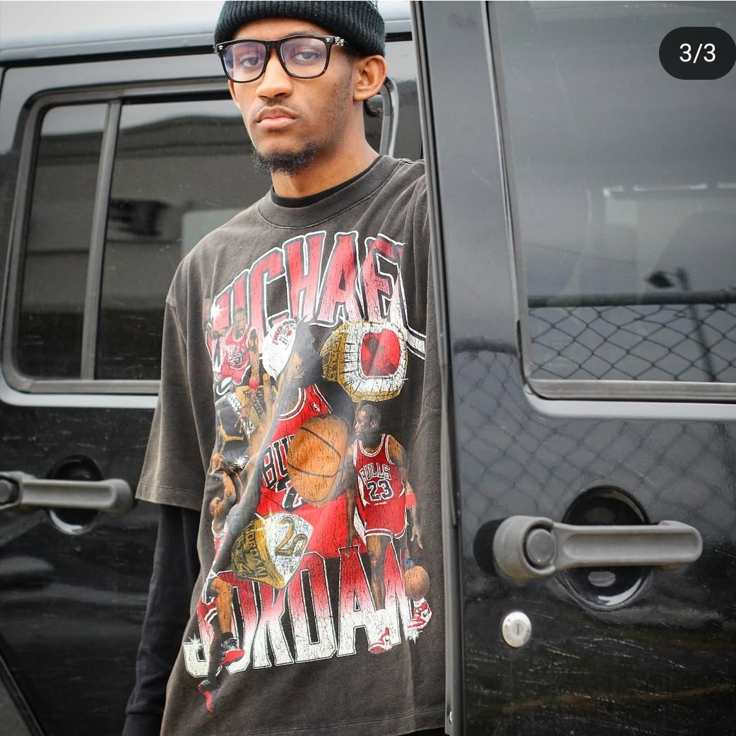 Jordan Flight Essentials Oversized T-Shirt Black Varsity Red - Asia 착용 스타일