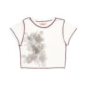Don't Ask My Plan Leaf Stitch Crop Top