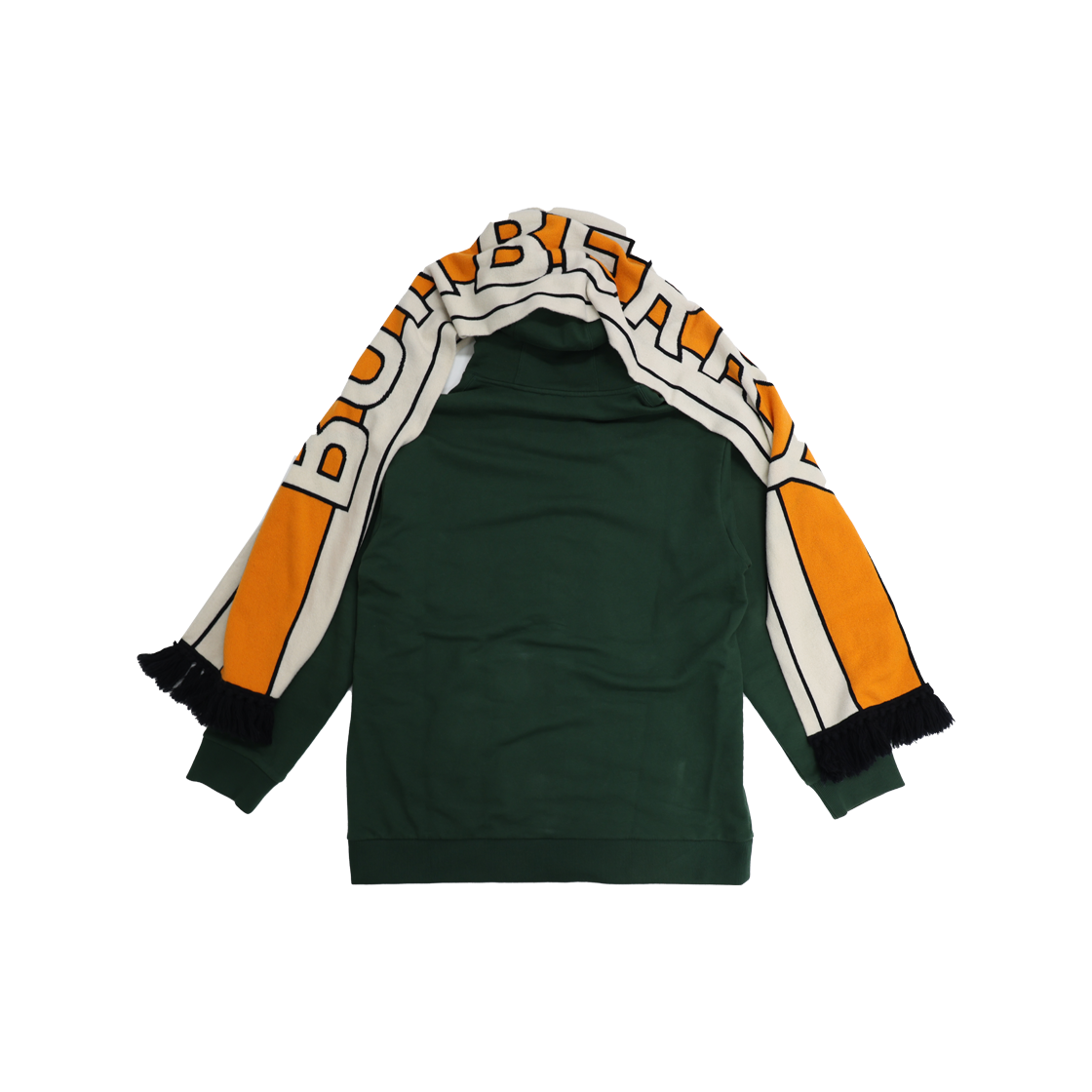 ITSN3VQWF8BA Burberry Hooded Sweatshirt with Scarf Detail in Green - #3