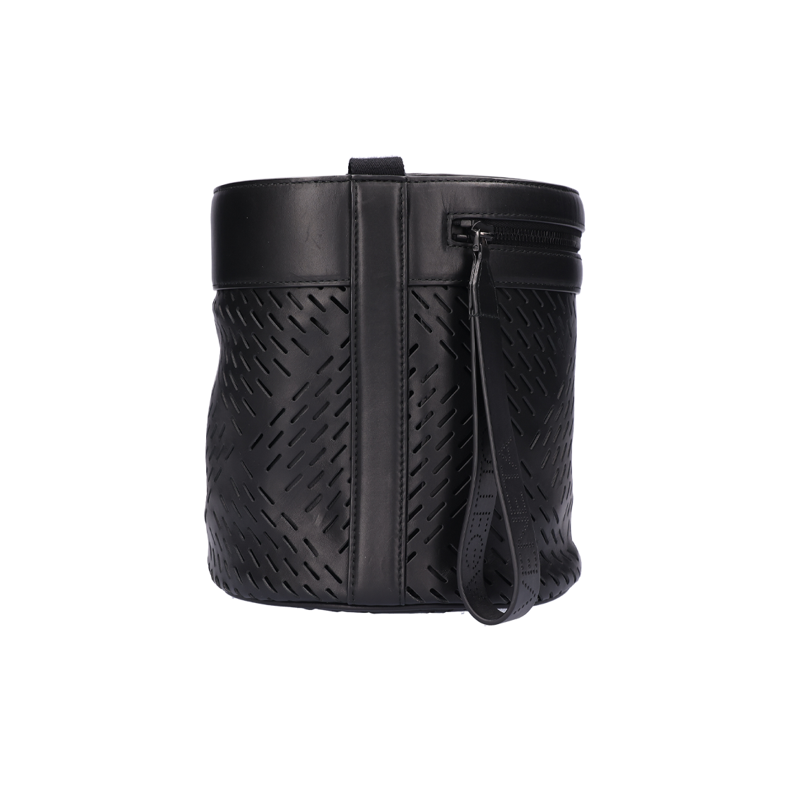 IT2RASTKKQJA Bottega Veneta Perforated Bucket Bag in Black Leather - #3
