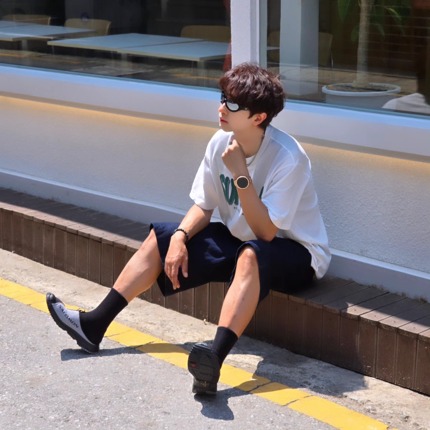 Supreme Flocked Washed S/S Top White - 25SS, Samsung Galaxy Watch6 44mm LTE Silver (Korean Ver.) 착용 스타일 - 6