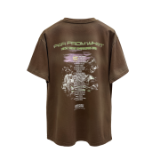 [더블적립]Farfromwhat Far Washed Midnight T-Shirts_Brown