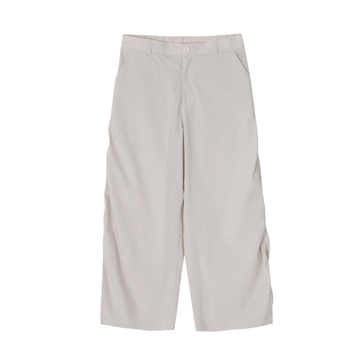 SH3PT306IV Songzio Homme Shirring Flare Pants Ivory