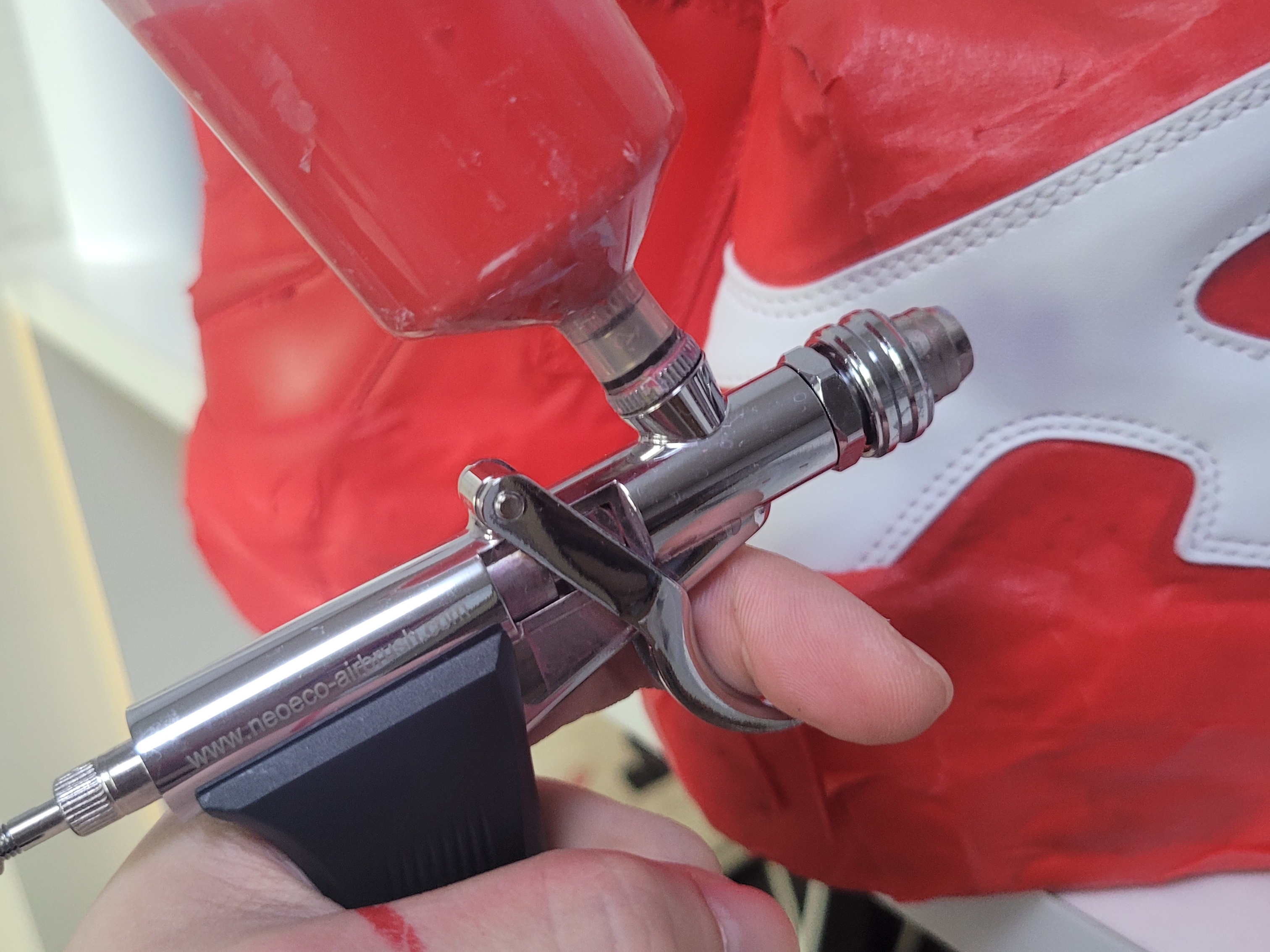 Nike Air More Uptempo White Varsity Red 2018 착용 스타일 - 6