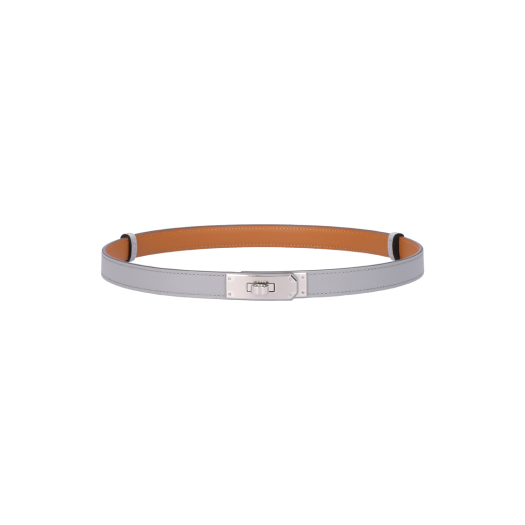 IT4LIHV66K7H Hermes Kelly 18 Belt in Epsom Leather, Bleu Glacier with Palladium Hardware