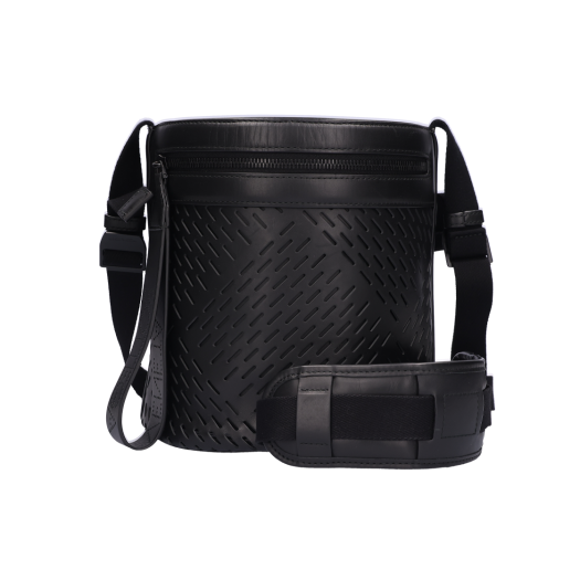 IT2RASTKKQJA Bottega Veneta Perforated Bucket Bag in Black Leather