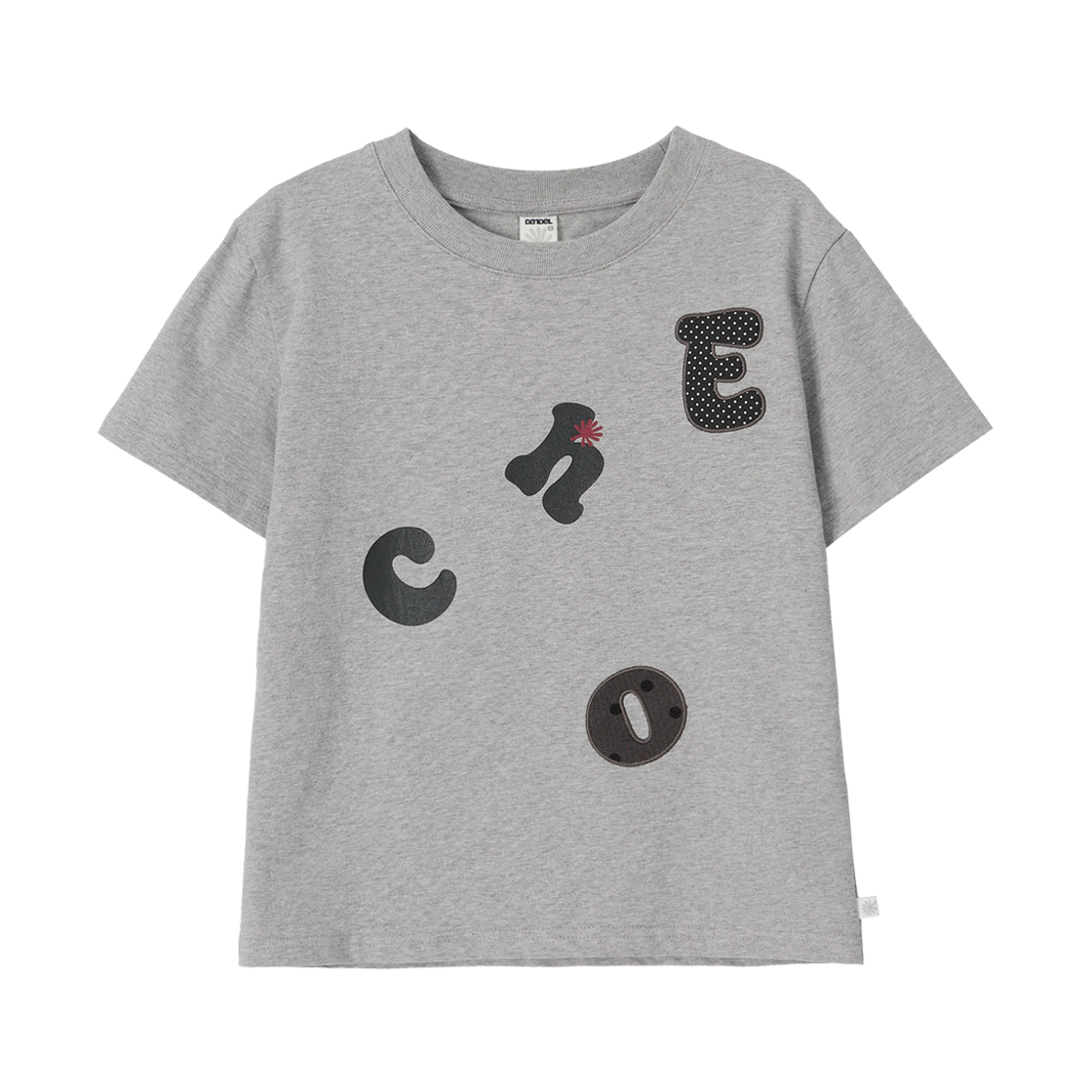 DD25SMTS-015-GY DANDEL Echo Applique Tee Grey