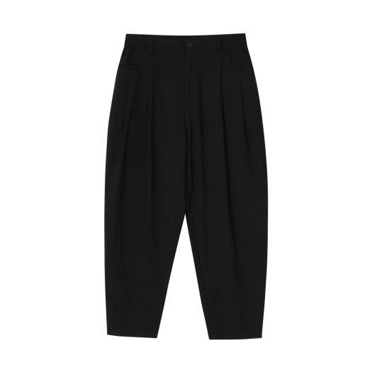 SH3PT301BK Songzio Homme Level Volume Linen Pants Black
