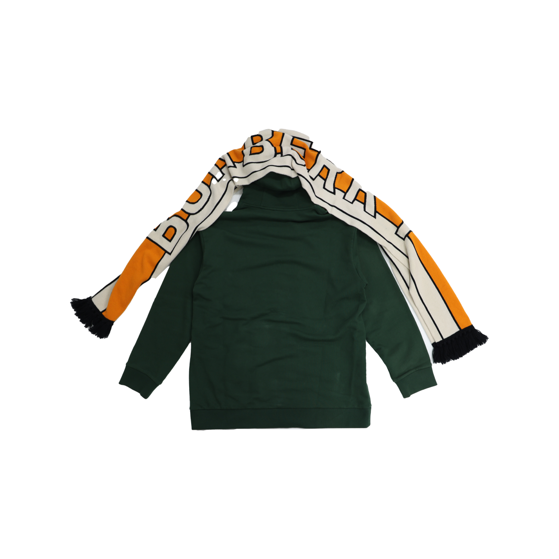 ITSN3VQWF8BA Burberry Hooded Sweatshirt with Scarf Detail in Green - #4