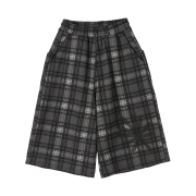 DANDEL Check Bermuda Pants Black
