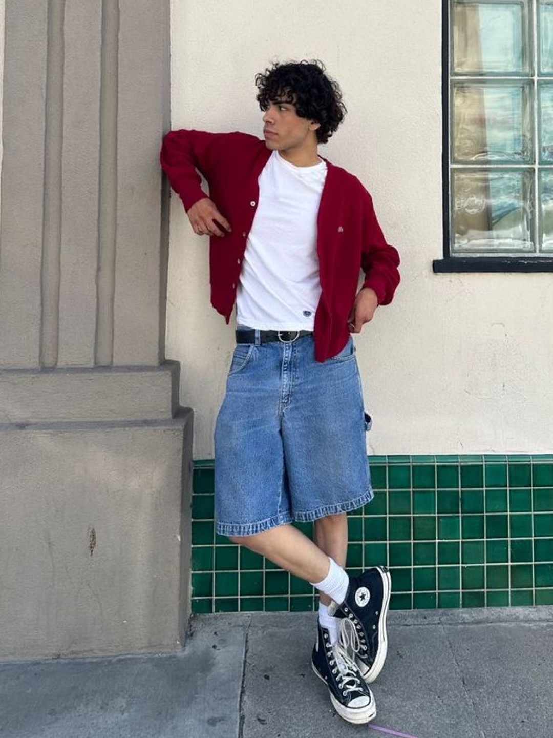 Dickies Loose Fit 13 Inch Flat Front Work Shorts Black, Supreme x Nike Denim Short Indigo - 24SS 착용 스타일 - 5