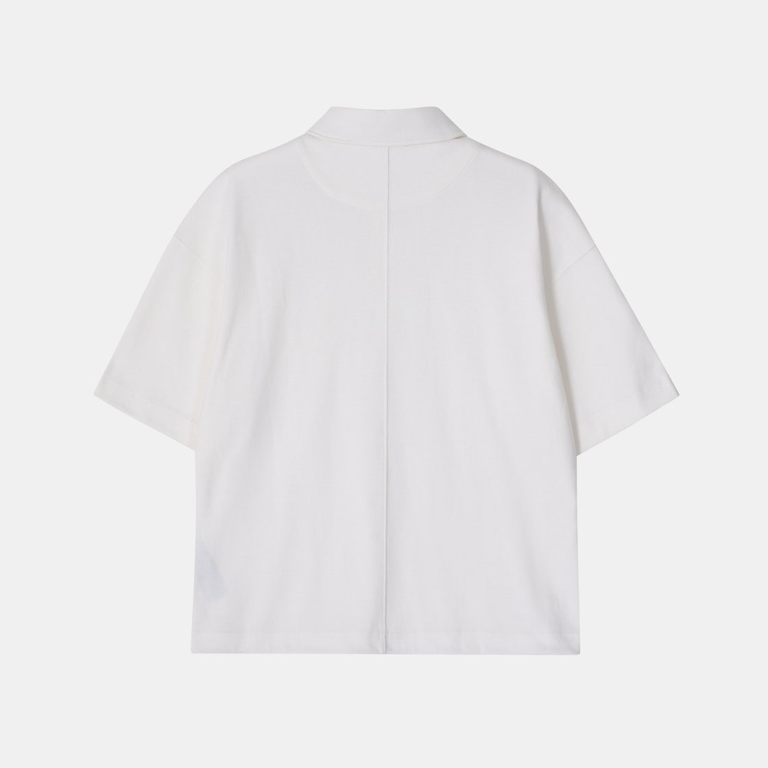 SH3TS825WH Songzio Zzero Waffle Pique Collar T Shirt White - #2