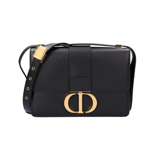 ITVUK8KNI3NR DIOR 30 Montaigne Bag Box Calfskin Black Gold Hardware