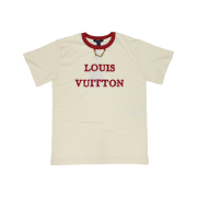 LOUIS VUITTON Short-Sleeve Lettering T-Shirt Ivory Red
