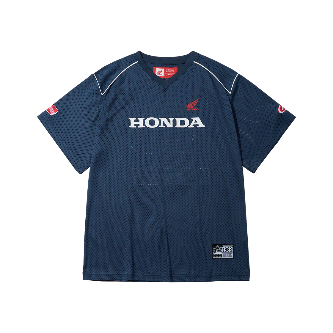 혼다 모터사이클 파이핑 메쉬 숏슬리브 네이비