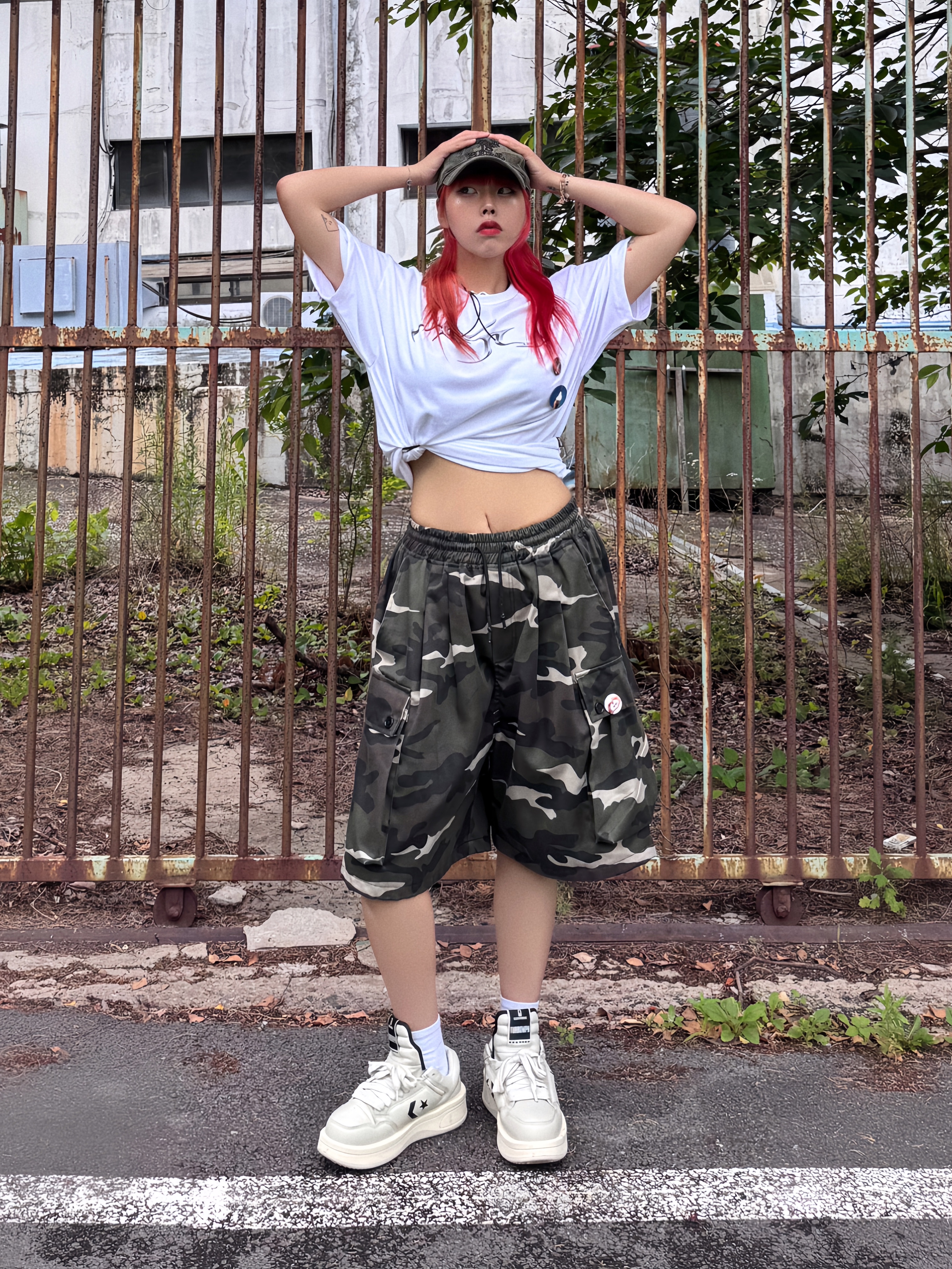 Converse x Drkshdw Turbowpn Ox Pelican 착용 스타일 - 1