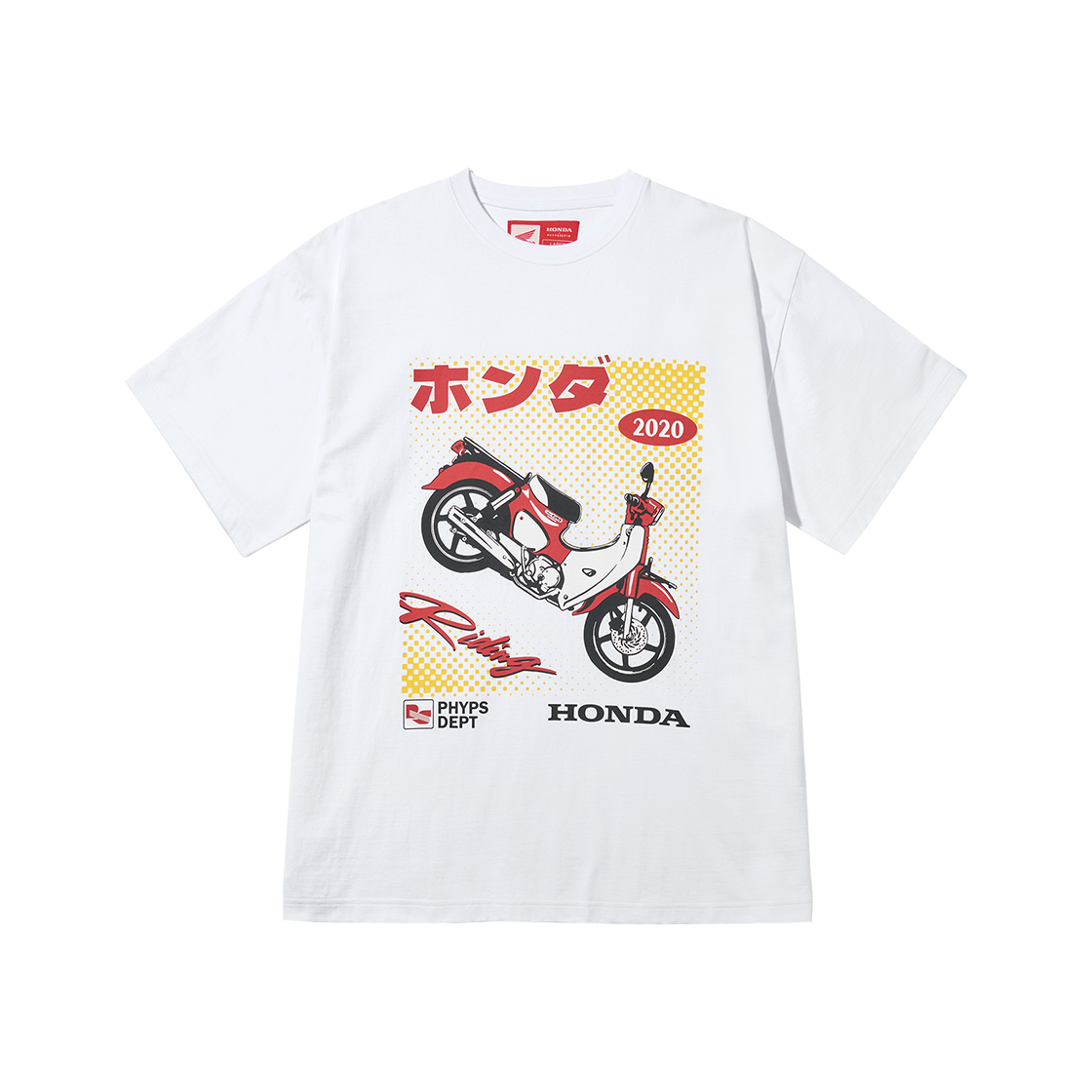 혼다 아니메 Super Cub 숏슬리브 화이트