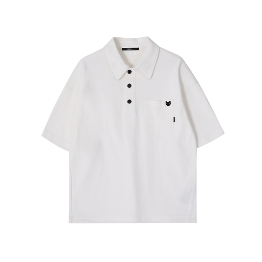 SH3TS825WH Songzio Zzero Waffle Pique Collar T Shirt White