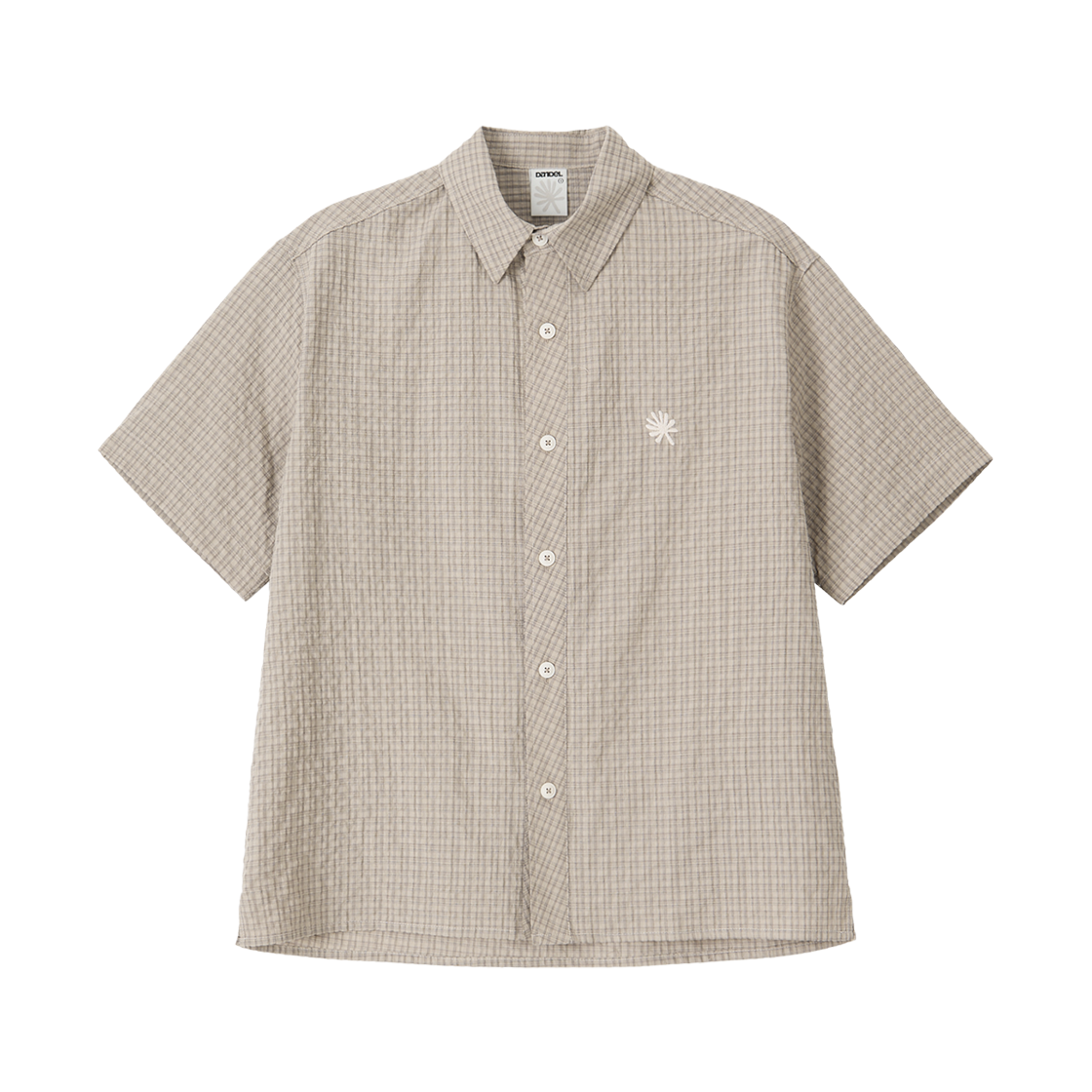 DD25SMSH-002-BE DANDEL Muted Tattersall Check Shirt Beige