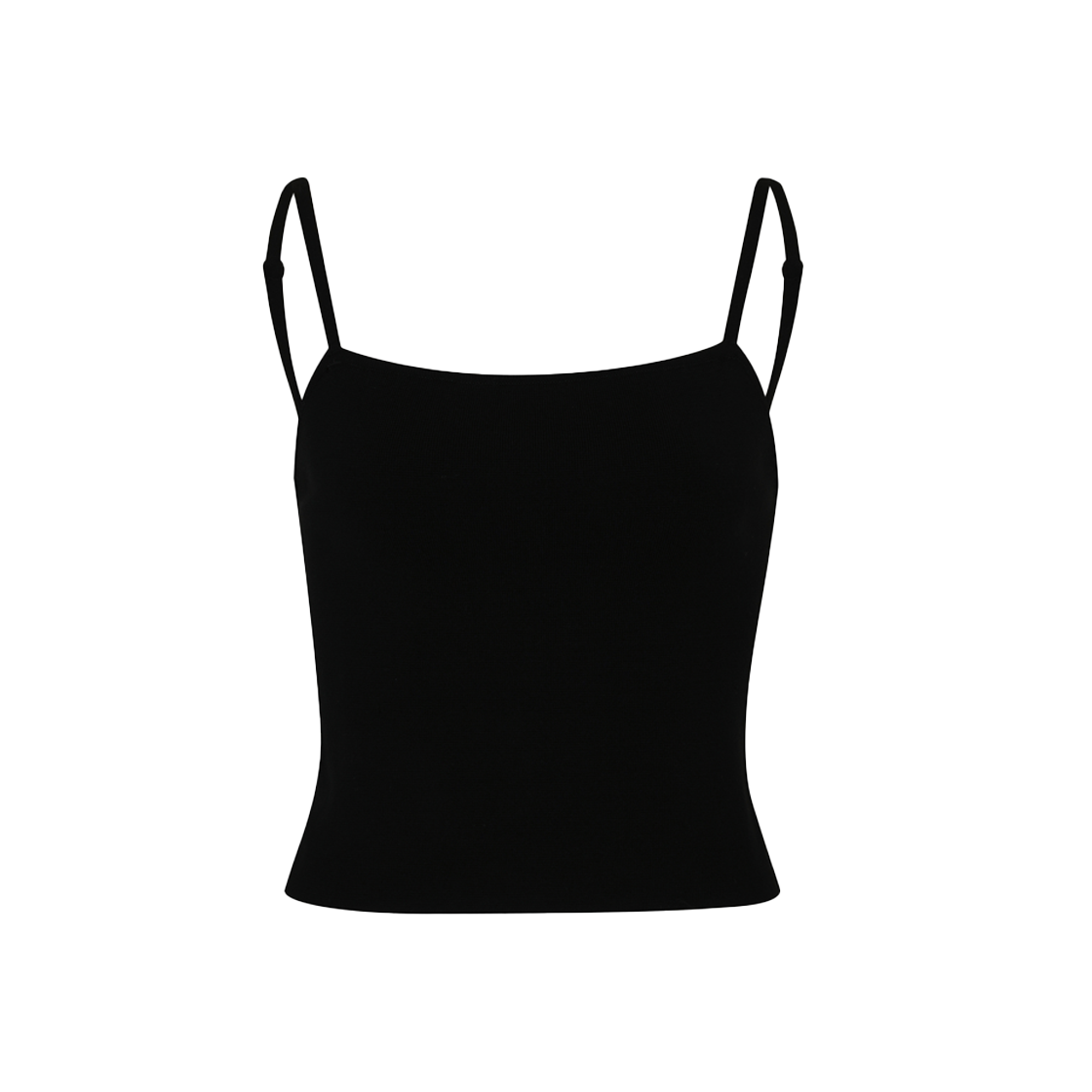레하 로에 백리스 스트랩 니트 탑 블랙(LEHA Loe Backless Strap Knit Top Black)