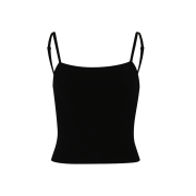 LEHA Loe Backless Strap Knit Top Black
