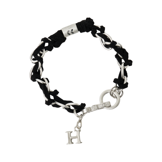 WA221 [예약배송] Haleine Leather Metal Twist Bracelet Black