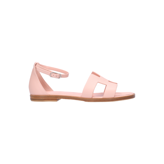 ITGSQ9SBLSS3 Hermes Santorini Sandals in Leather, Size 37