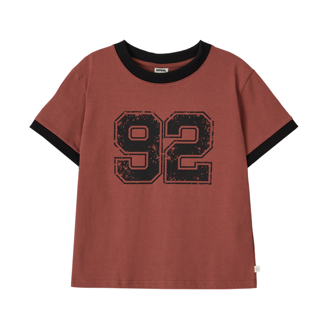 DD25SMTS-012-RE DANDEL 92 Cracked Ringer Tee Red