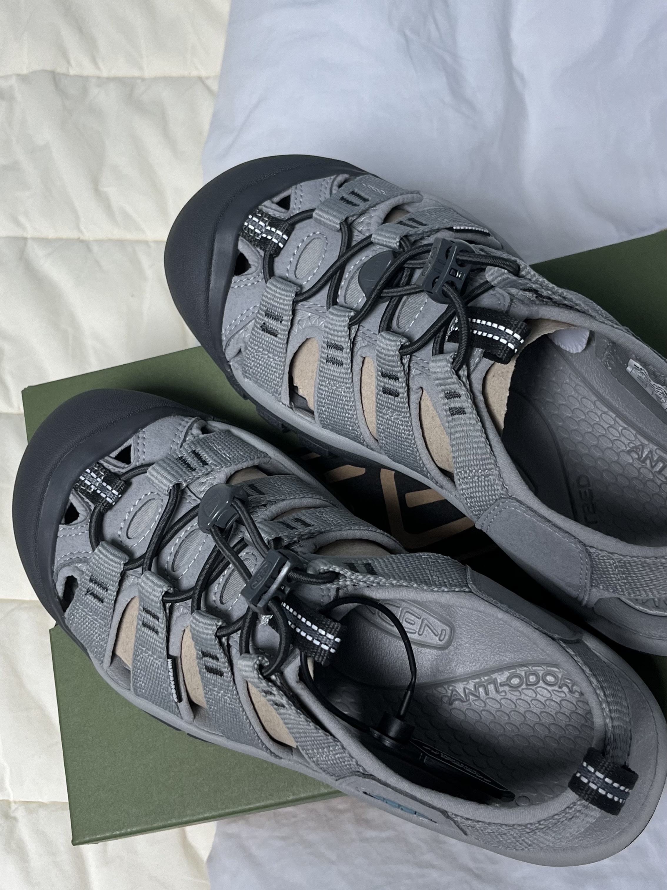 (W) Keen Newport H2 Grey Smoke Blue 착용 스타일 - 3