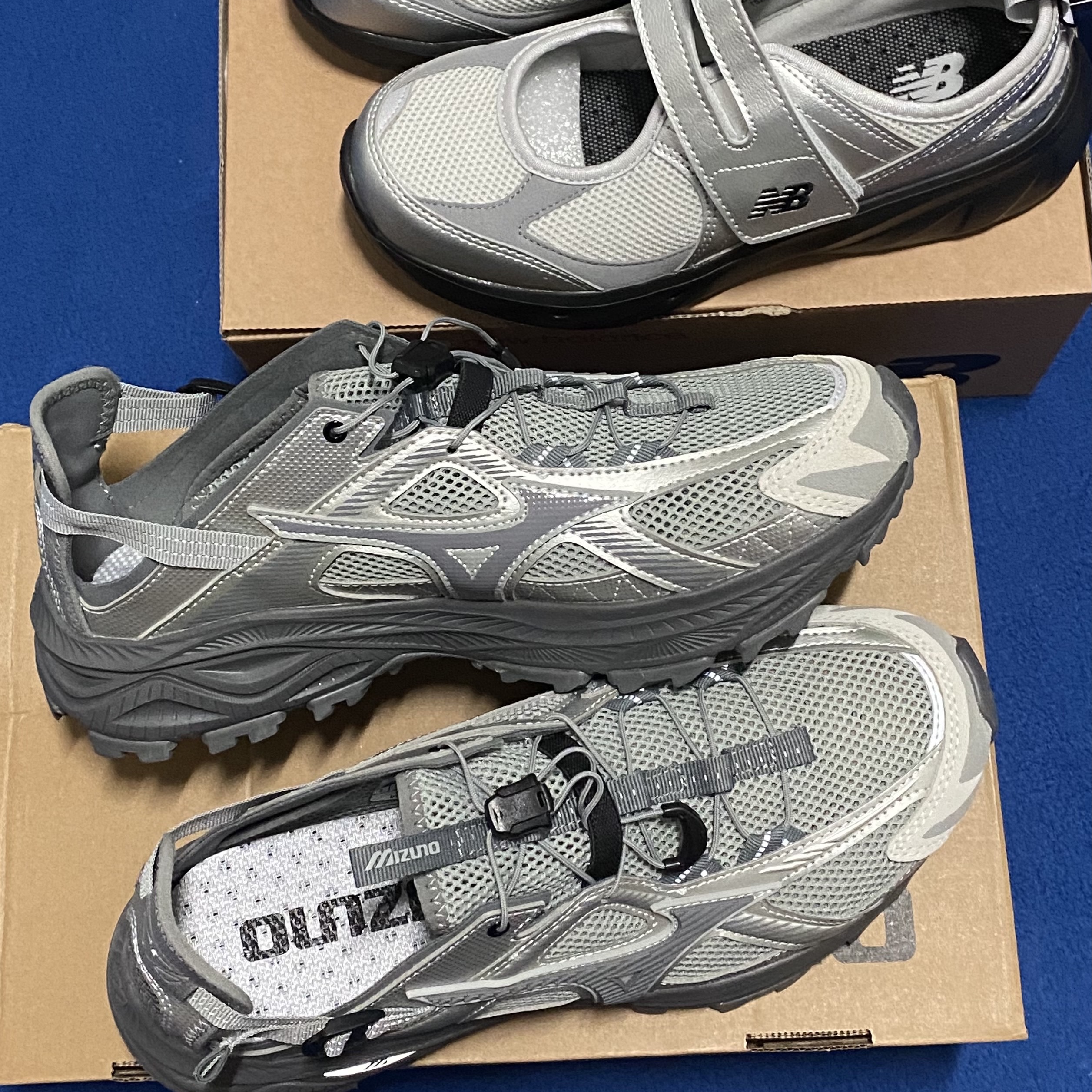 Mizuno Racer Trail SE Silver Grey 착용 스타일