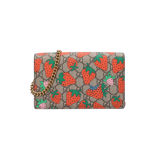 ITMWRGFPGP76 GUCCI Tasty Strawberry Crossbody Bag Leather