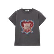 The Saturday Evening Post Arch Heart T-Shirt_Charcoal