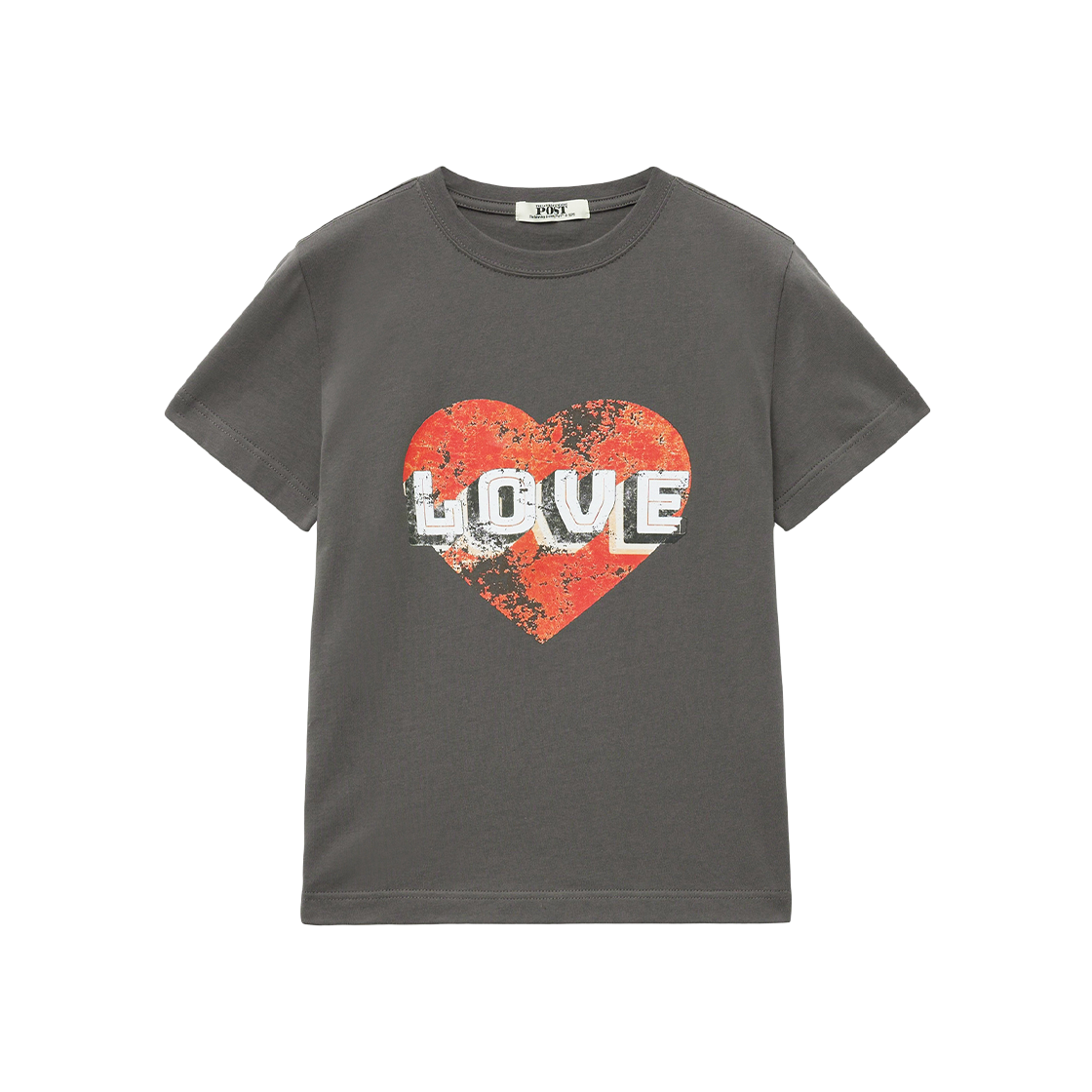 더 새터데이 이브닝 포스트 빈티지 하트 티셔츠 차콜(The Saturday Evening Post Vintage Heart T-Shirt_Charcoal) - 1