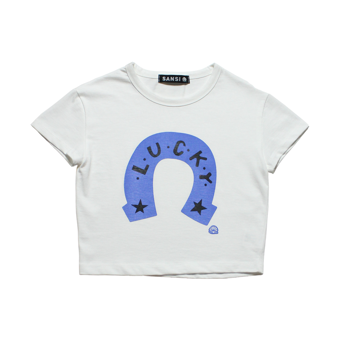 산시 홀스슈 티셔츠 스몰 화이트(SANSI Horseshoe T-Shirts S White) - 1