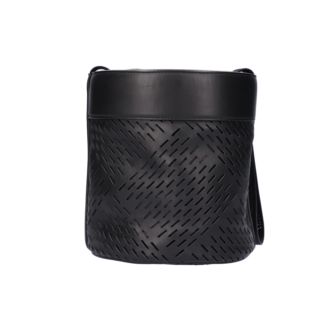 IT2RASTKKQJA Bottega Veneta Perforated Bucket Bag in Black Leather - #4