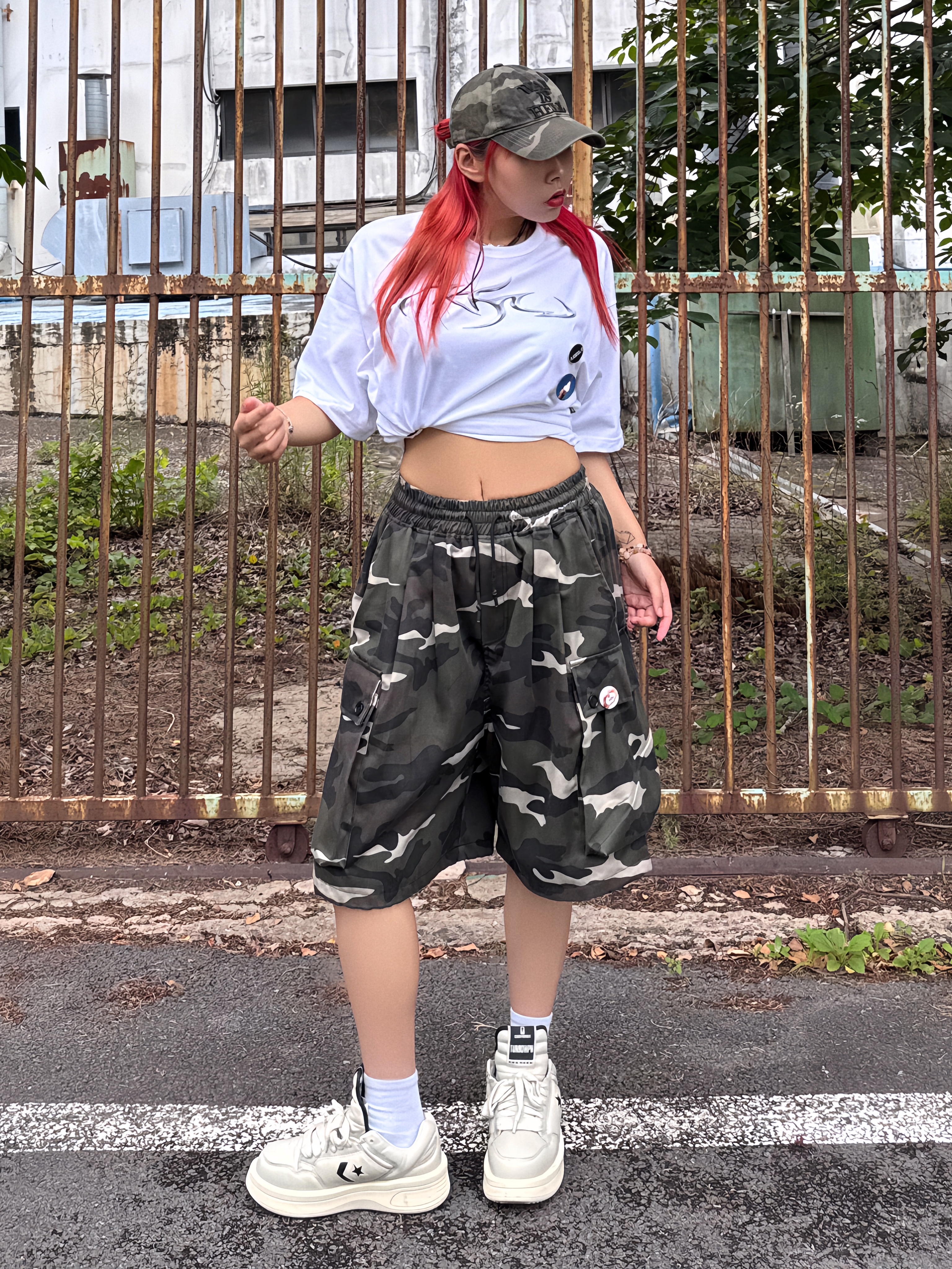 Converse x Drkshdw Turbowpn Ox Pelican 착용 스타일 - 3