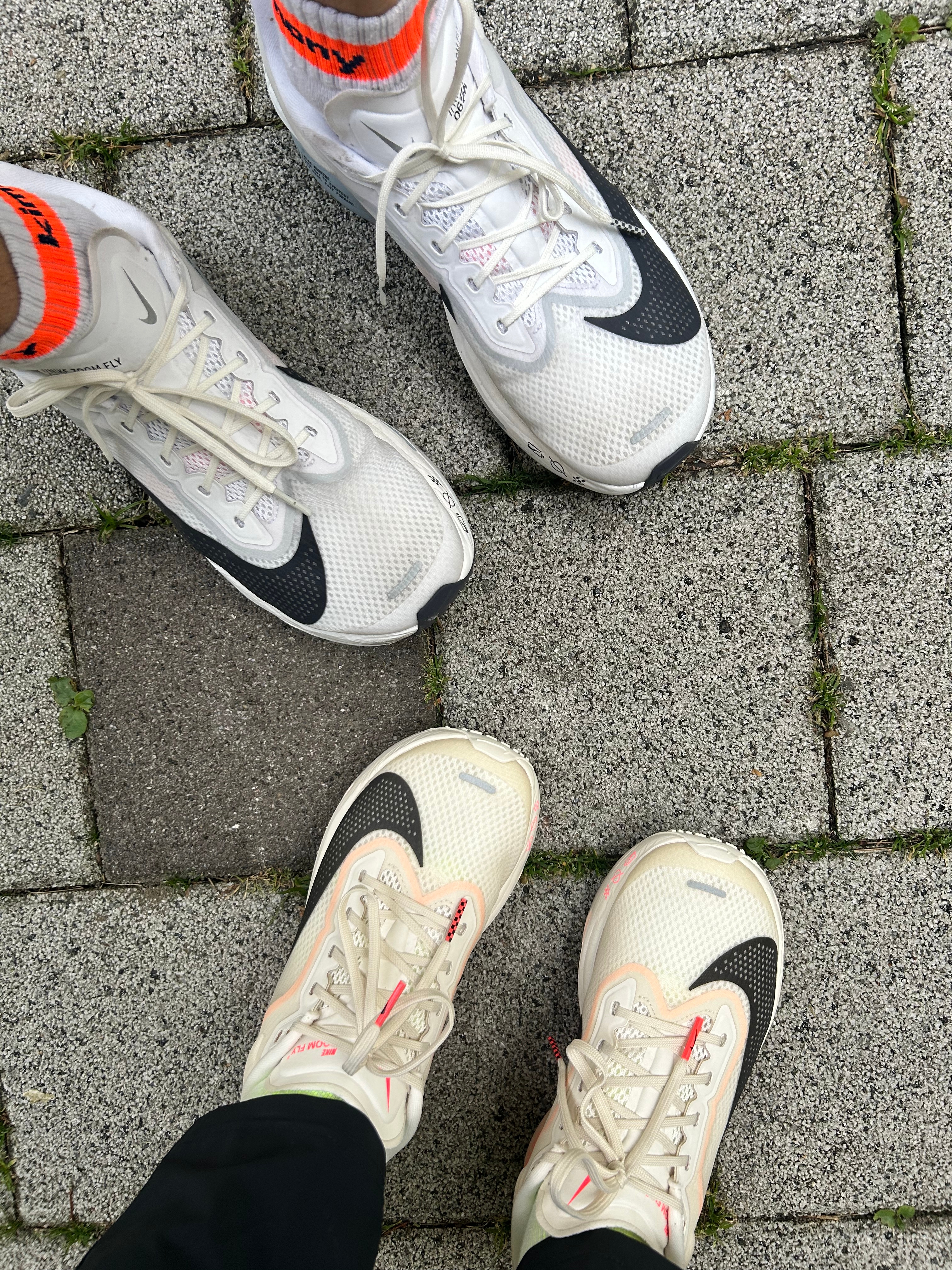 (W) Nike Zoom Fly 6 Pale Ivory Crimson Tint 착용 스타일