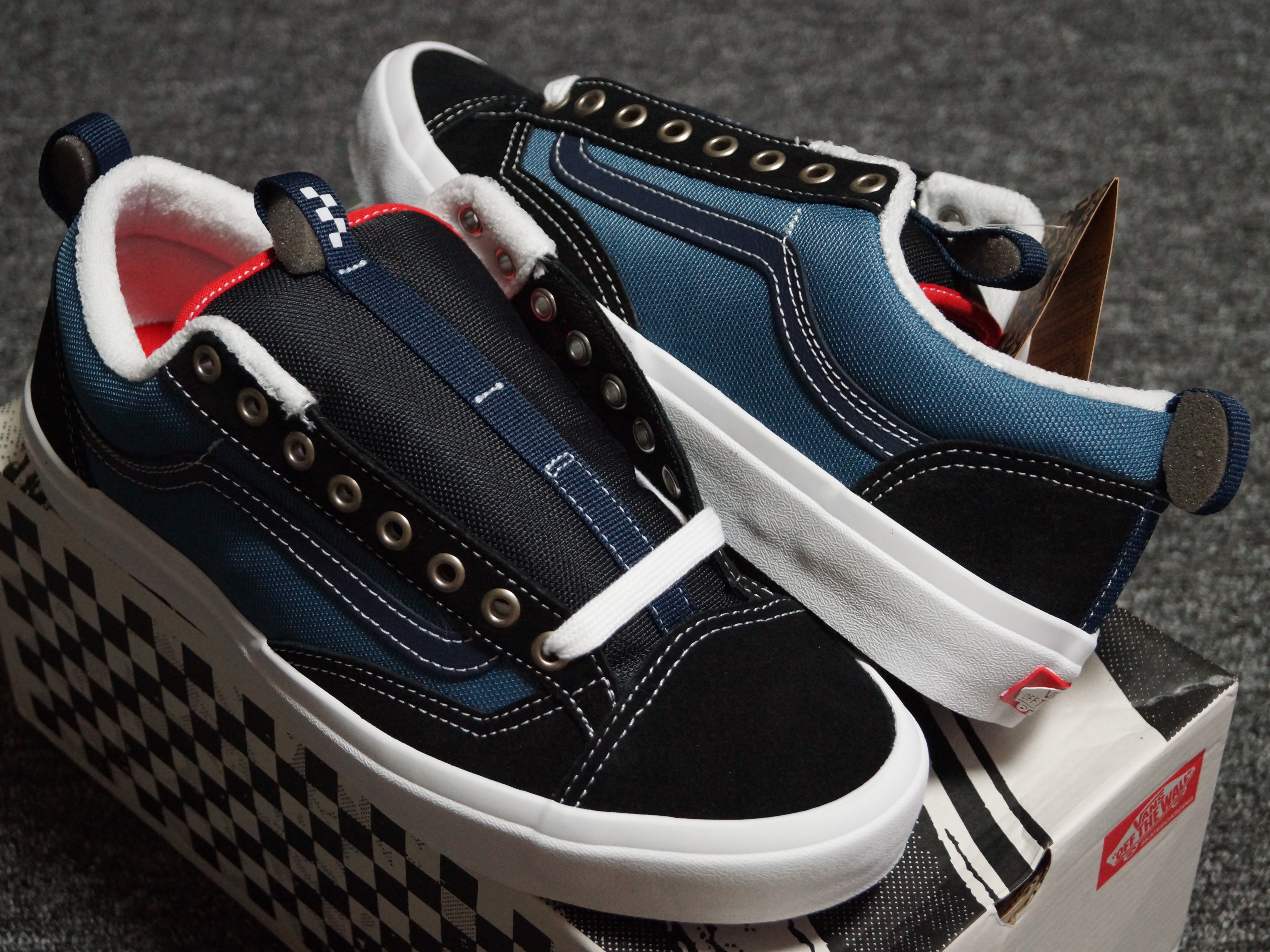 Vans Skate Old Skool 36+ Navy Black 착용 스타일