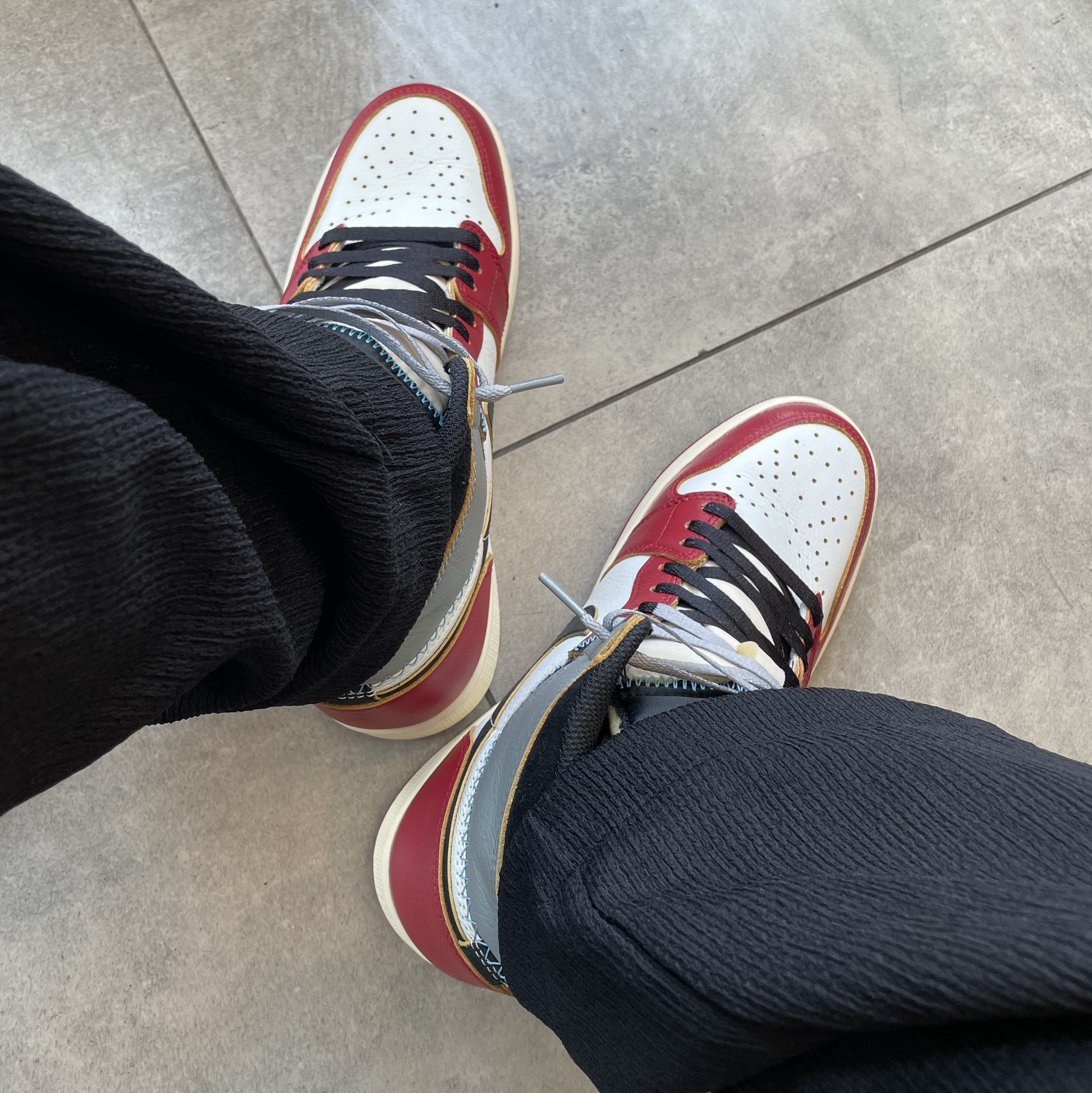 Jordan 1 x Union Retro High OG Chicago Shadow 착용 스타일
