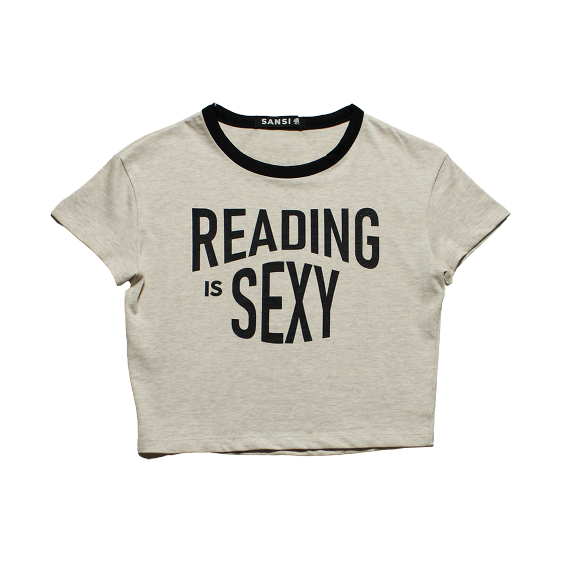 산시 리딩이즈섹시 티셔츠 스몰 멜란지