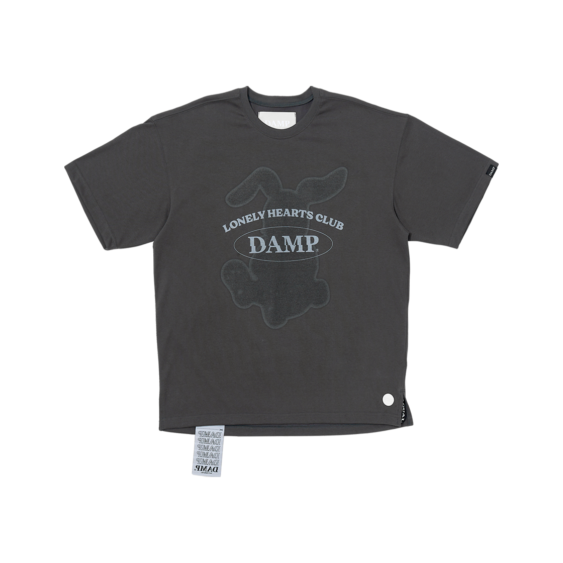 돈애스크마이플랜 래빗클럽 오버사이즈 티 차콜(Don't Ask My Plan Rabbit Club Oversized Tee - Charcoal) - 1