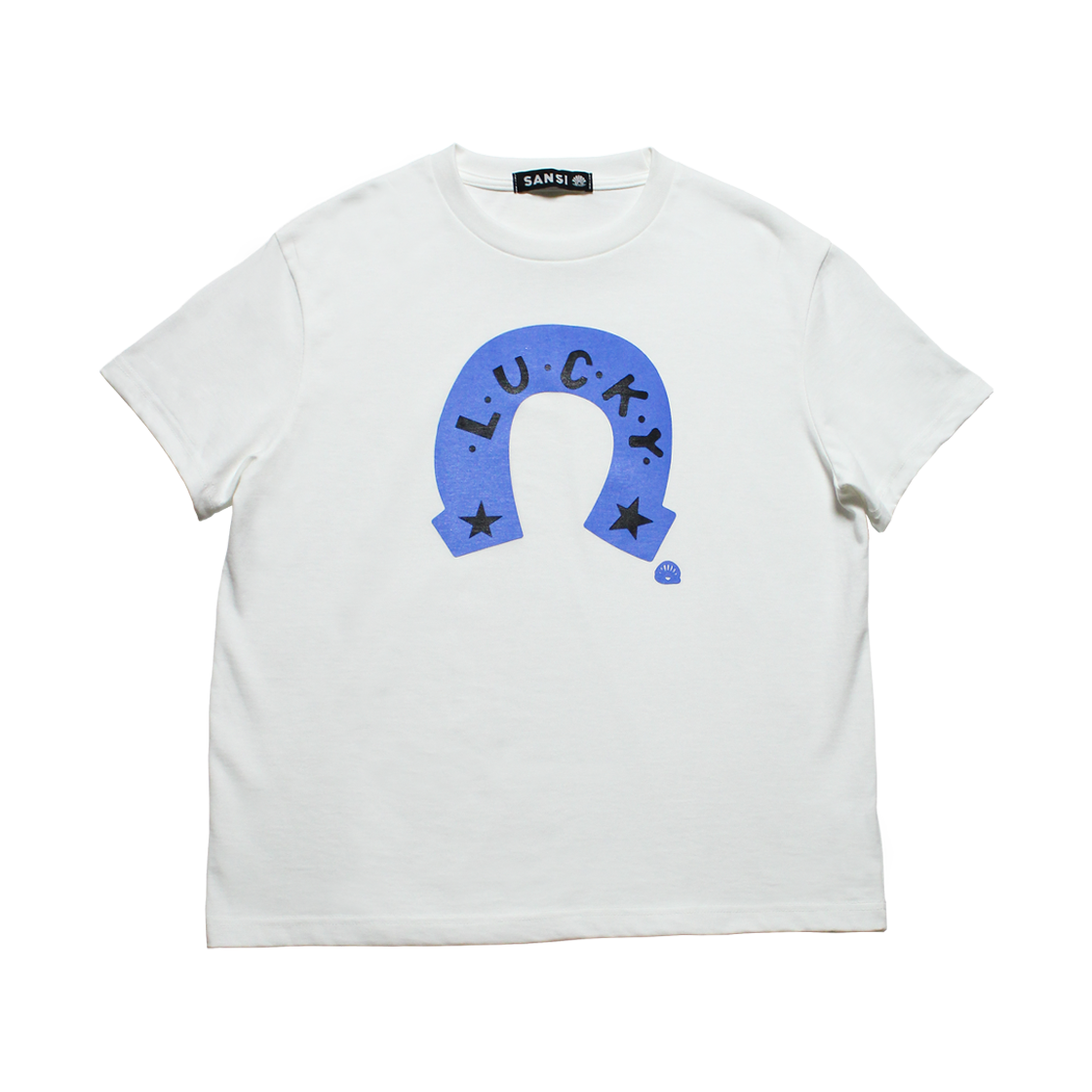산시 홀스슈 티셔츠 미디엄 화이트(SANSI Horseshoe T-Shirts M White)