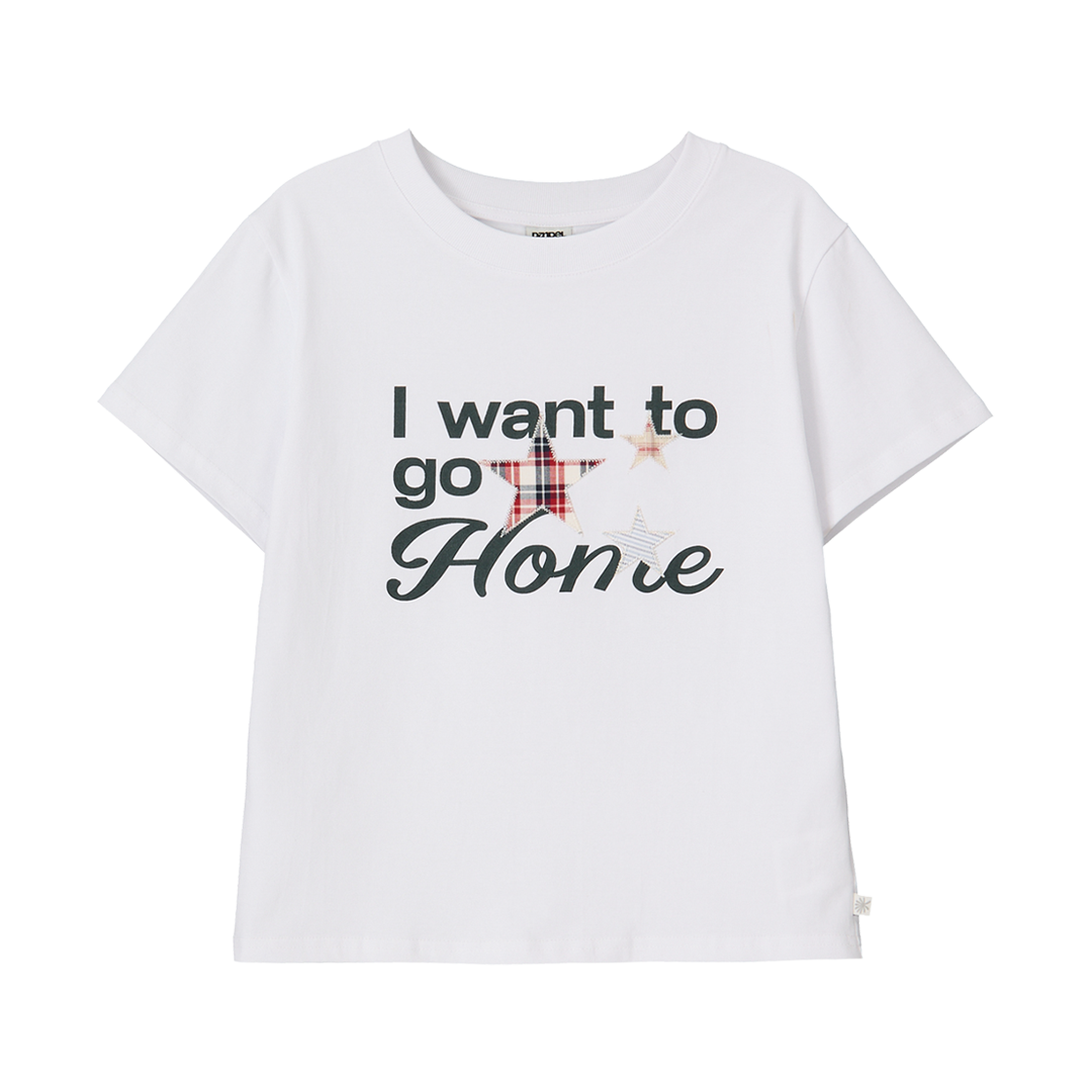 DD25SMTS-014-WH DANDEL Home Star Applique Tee White