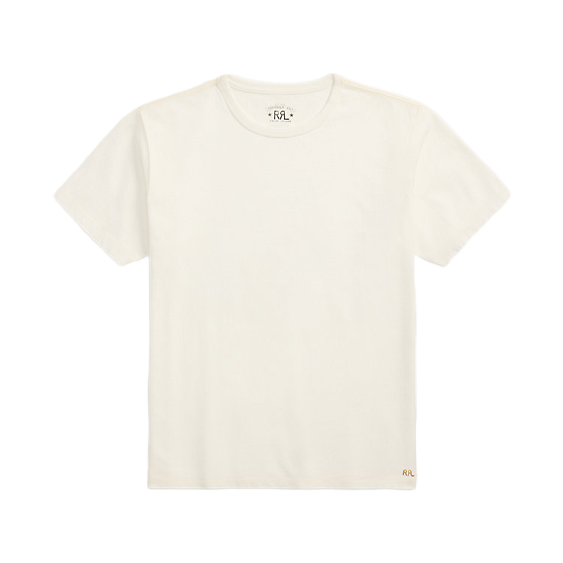 더블알엘 릴렉스드 핏 헤비웨이트 저지 티셔츠 웜 화이트(Double RL Relaxed Fit Heavyweight Jersey T-Shirt Warm White)