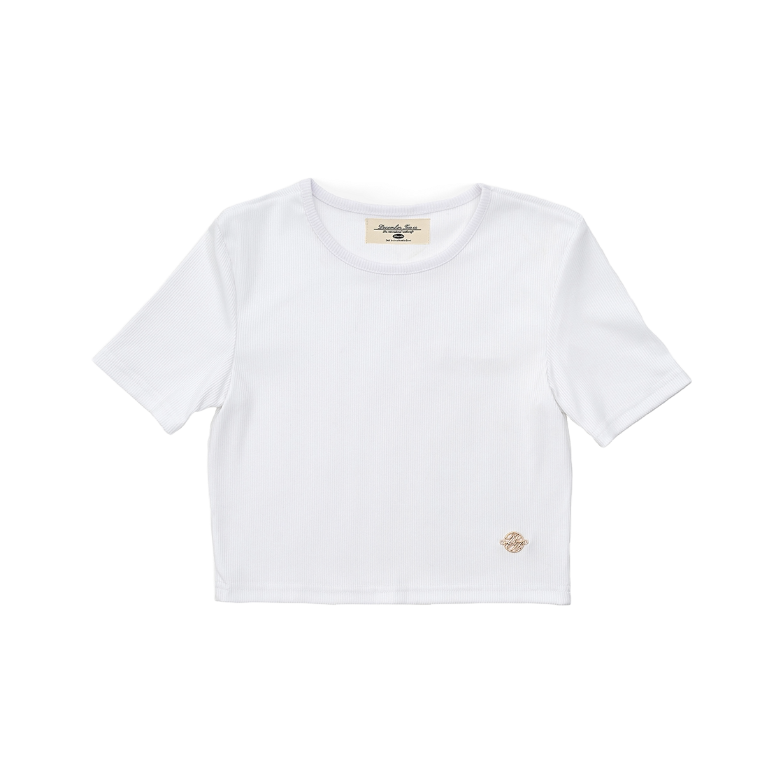 디셈버텐 립 숏슬리브 티셔츠 화이트(December Ten Rib Short Sleeve T-Shirt White)