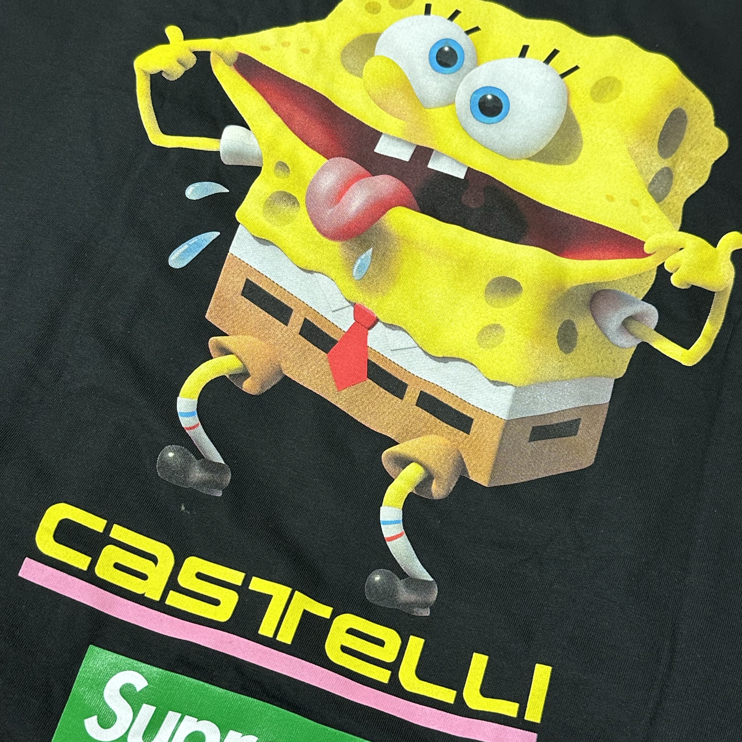 Supreme x SpongeBob SquarePants Castelli Racing L/S T-Shirt Black - 25SS 착용 스타일